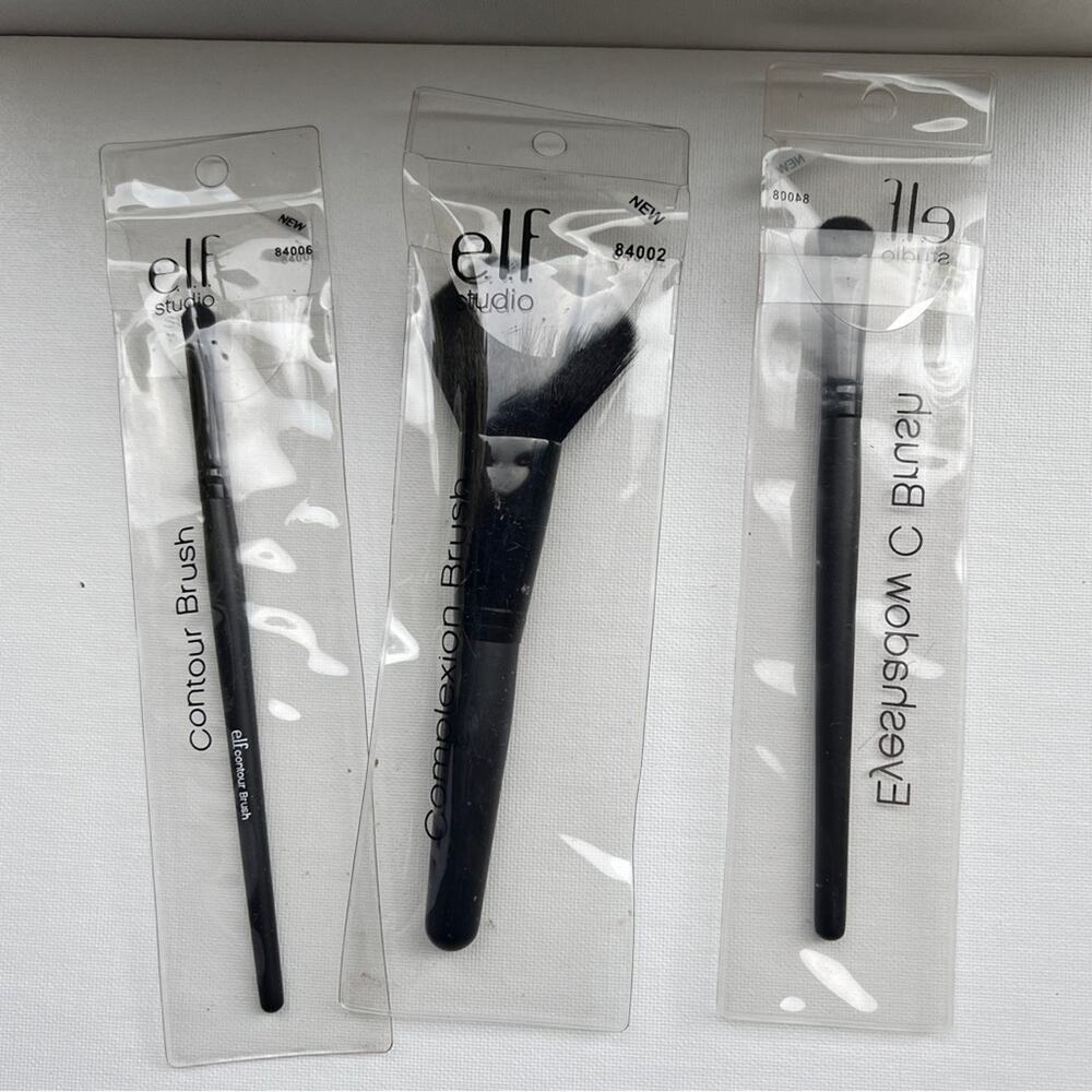 ELF Professional Makeup Beauty Eyeshadow Contour and Complexion Trio Brushes